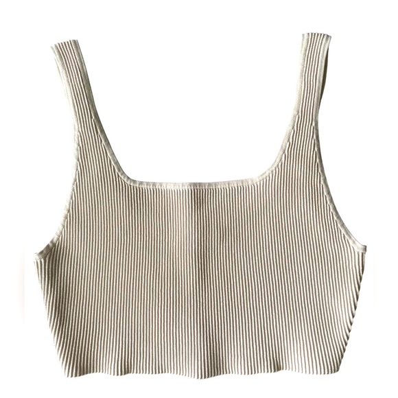 Babaton Tops - Aritzia Babaton Sculpt Knit Crop Tank Top SIZE L in perfect condition